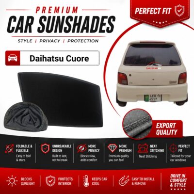 Daihatsu Cuore Flexible & Foldable Susnshades