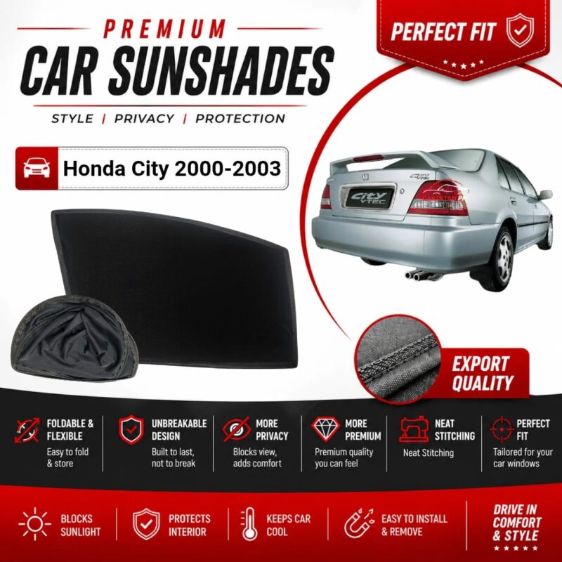 Honda City Flexible & Foldable Susnshades 2000-03