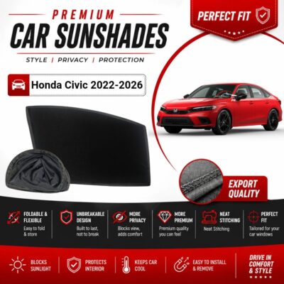 Honda Civic Flexible & Foldable Susnshades 2022 Model & Onwards