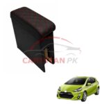 Toyota Aqua Custom Fit Arm Rest Black With Red Stitch 2017-22