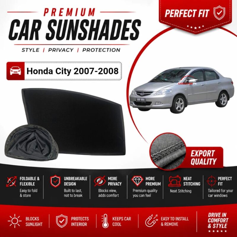 Honda City Flexible & Foldable Susnshades 2007-08