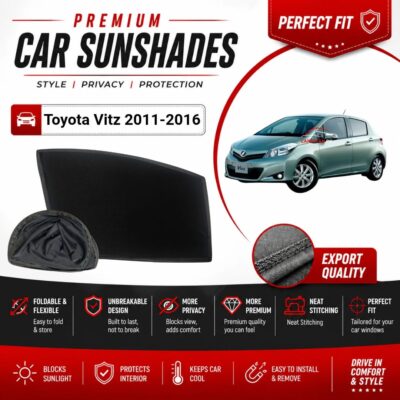 Toyota Vitz Flexible & Foldable Susnshades 2011-16