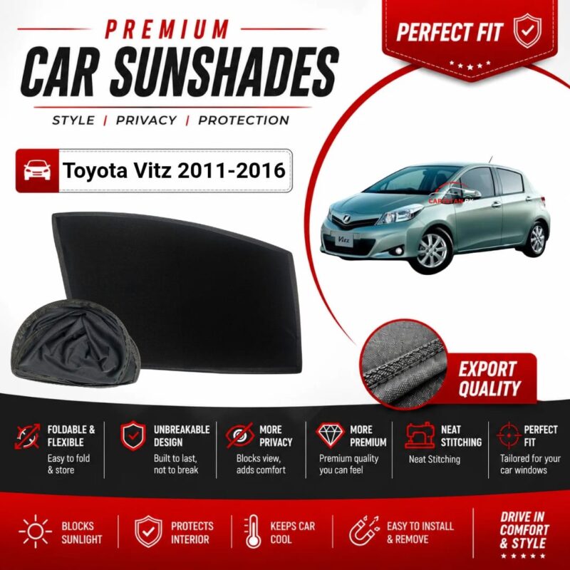 Toyota Vitz Flexible & Foldable Susnshades 2011-16