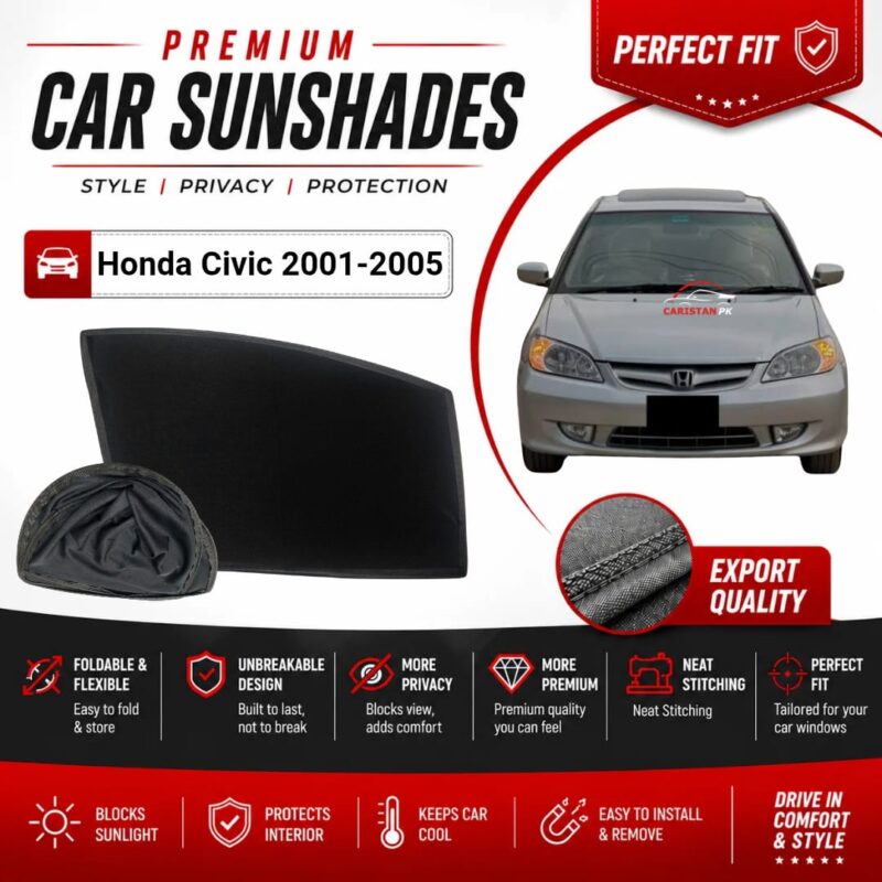 Honda Civic Flexible & Foldable Susnshades 2001-05