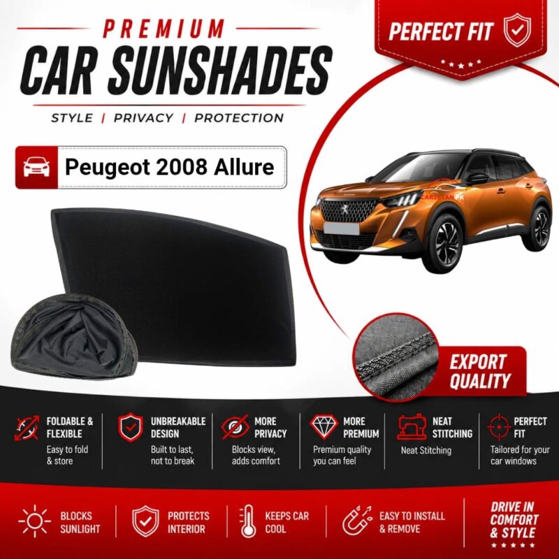 Peugeot 2008 Active Flexible & Foldable Susnshades