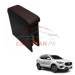 MG ZS Custom Fit Arm Rest Black With Red Stitch