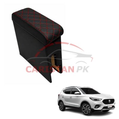 MG HS Custom Fit Arm Rest Black With Red Stitch