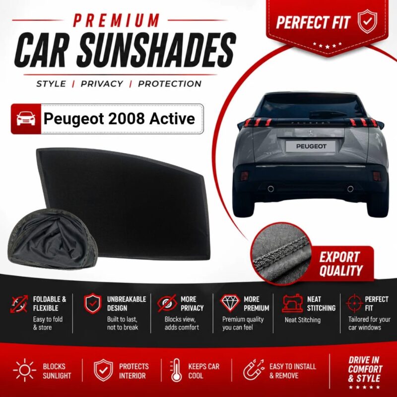 Peugeot 2008 Active Flexible & Foldable Susnshades