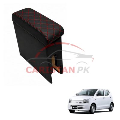 Suzuki Alto Custom Fit Arm Rest Black With Red Stitch 2017-26