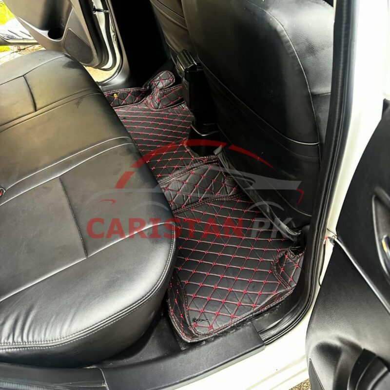 Suzuki Swift 7D Floor Mats Black With Red Stitch 2022-26 3