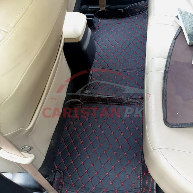 Toyota Corolla 7D Floor Mats Black With Red Stitch 2014-26 3