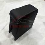 Toyota Vitz Custom Fit Car Wooden Armrest Matt Black White 2000-05 5