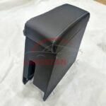 Toyota Vitz Custom Fit Car Wooden Armrest Matt Black White 2000-05 4
