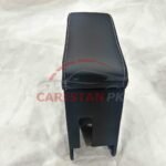 Toyota Vitz Custom Fit Car Wooden Armrest Matt Black White 2000-05 3