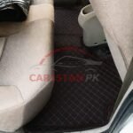 Honda City 7D Floor Mats Black With Red Stitch 2009-21 3