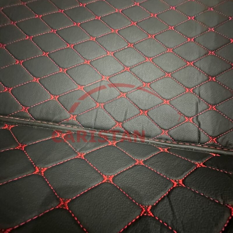 7D Floor Mats Black With Red Stitch 2011-16