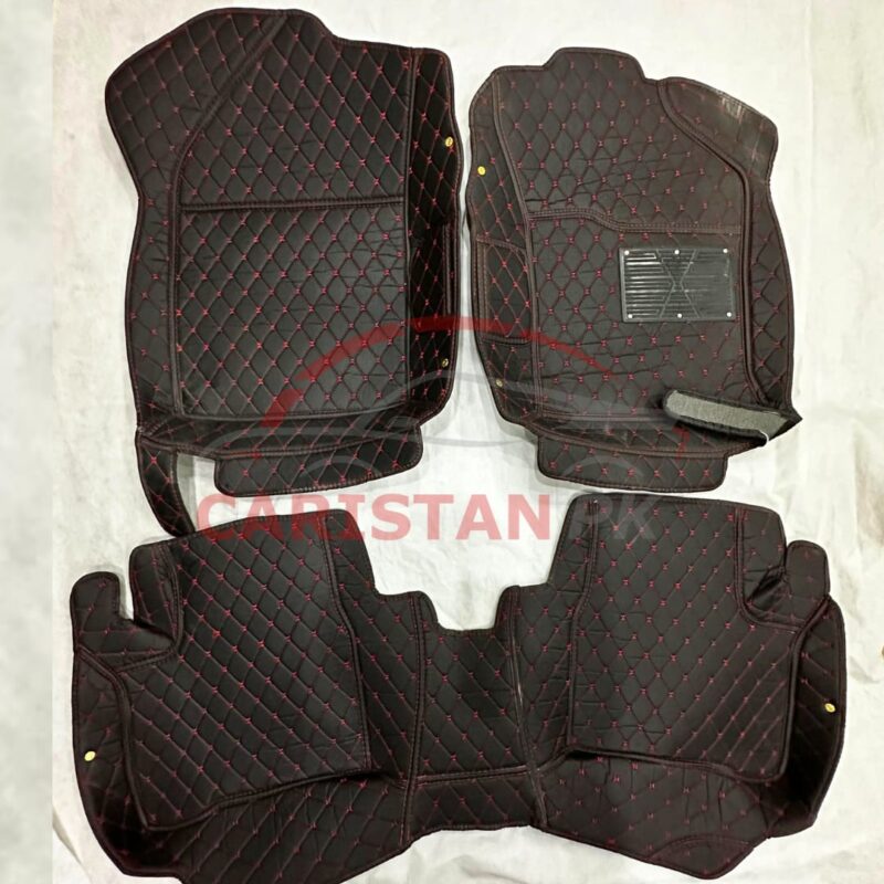 Suzuki Swift 7D Floor Mats Black With Red Stitch 2022-26 2