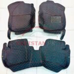 Suzuki Alto 7D Floor Mats Black With Red Stitch 2017-26 2
