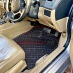 Honda Civic 7D Floor Mats Black With Red Stitch 2012-15 3