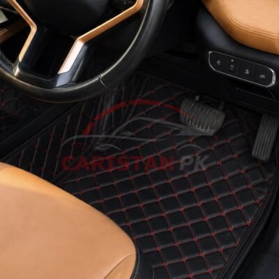 GWM Haval H6 7D Floor Mats Black With Red Stitch