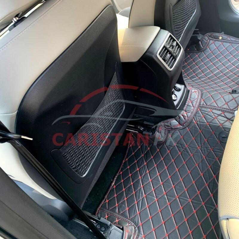 KIA Sportage 7D Floor Mats Black With Red Stitch 3
