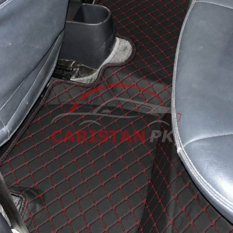 Suzuki Cultus 7D Floor Mats Black With Red Stitch 2017-26 2