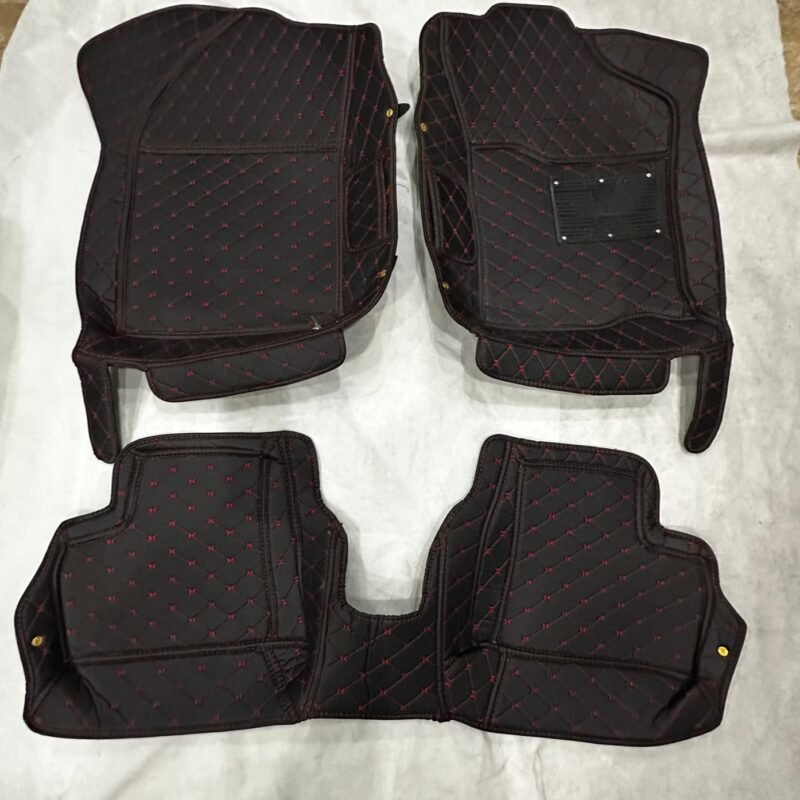 Suzuki Cultus 7D Floor Mats Black With Red Stitch 2017-26 2