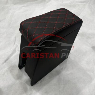 Toyota Vitz Custom Fit Arm Rest Black With Red Stitch 2000-05 2