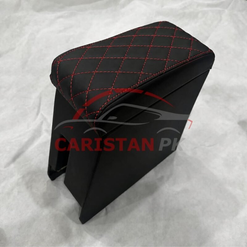 Toyota Vitz Custom Fit Arm Rest Black With Red Stitch 2000-05 2